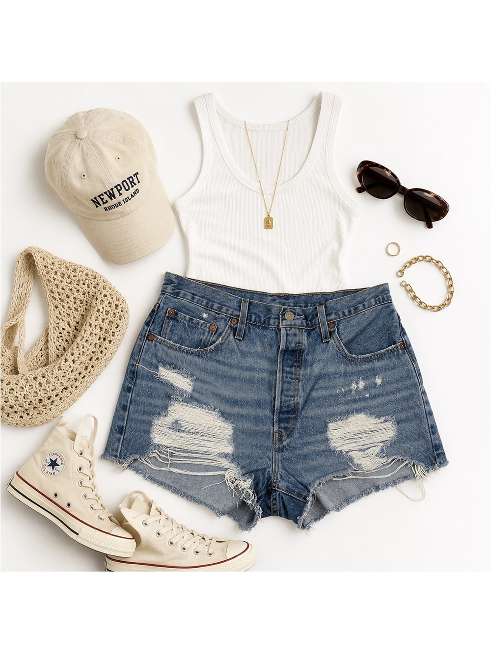 Levi’s 501 Distressed Denim Cutoff Shorts | Y2K Grunge Raw Hem Jean Shorts